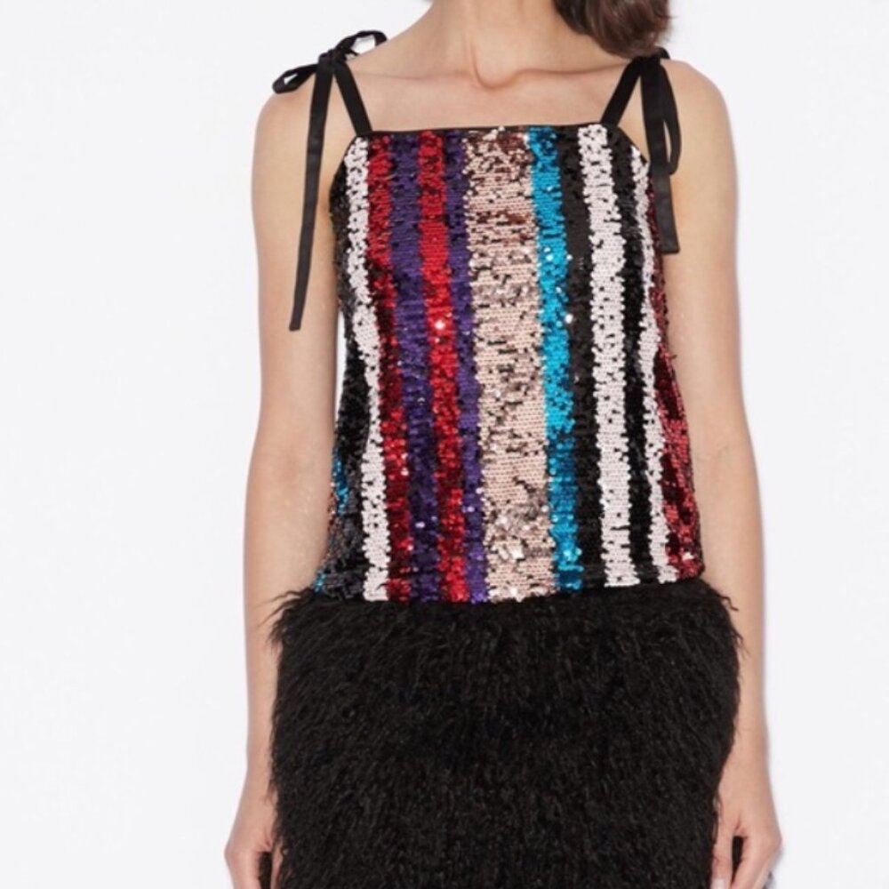 ARMANI EXCHANGE Sequin Top